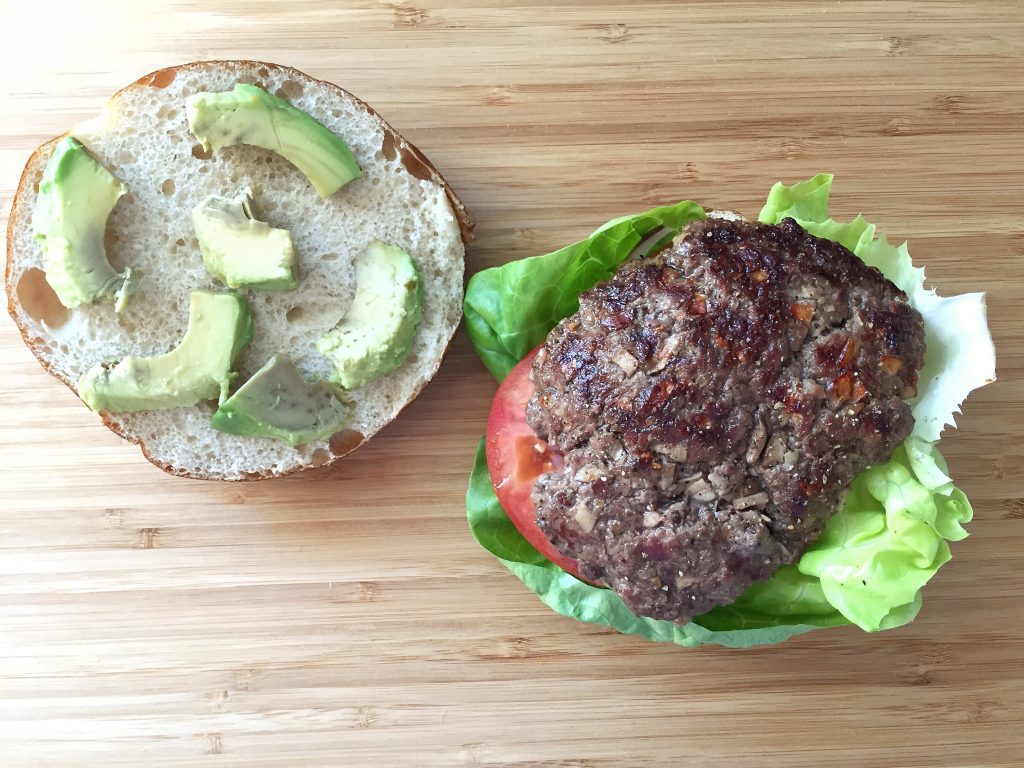 Healthy Bison Burger Top