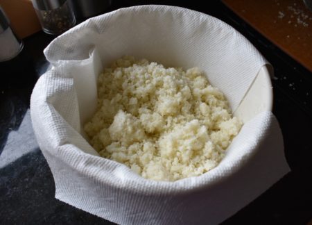 How to Make Cauliflower Rice Straining