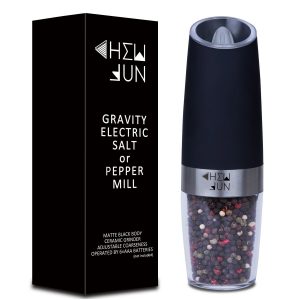 CHEW FUN Gravity Automatic Salt and Pepper Grinder