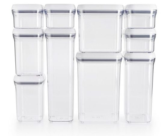 4. OXO Good Grips 10-Piece Airtight Food Storage POP Container Value Set