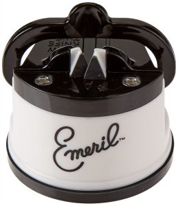 9. Emeril Knife Sharpener with Suction Pad, White