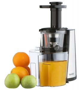 The electric fruit juicer, orange and guava