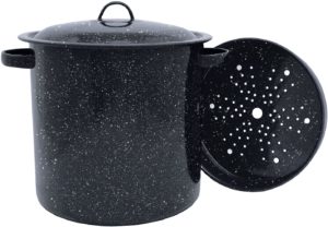 15.5-quart granite ware tamale pot with steamer
