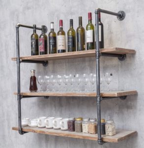 kitchen wall racks and shelves