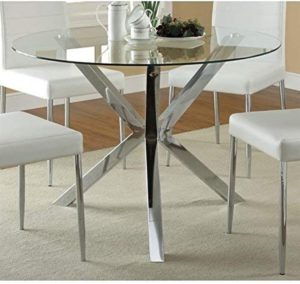 dining table set with glass top