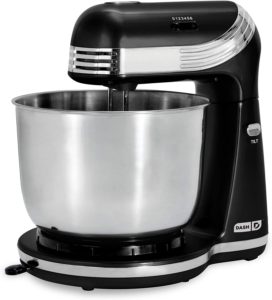 6 Speed Stand Mixer with 3 Quart Stainless Steel Mixing Bowl, Dough Hooks & Mixer Beaters for Frosting, and Meringues