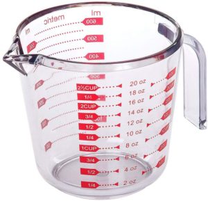 small glass measuring cup