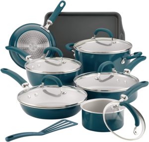 red ceramic cookware