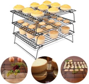 Stackable Non-Stick Cross Grid Cookie Cooling Rack
