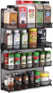 wall mounted spice racks for kitchen