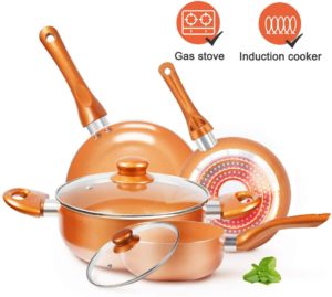Cookware-Set Nonstick Pots and Pans-Set Copper Pan