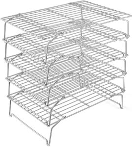 CHEF 5-Tier Stainless Steel Stackable Baking Cooking Racks