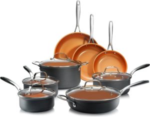 Gotham Steel Hard Anodized Pots and Pans 13 Piece Premium Cookware Set