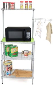 microwave cart with baskets