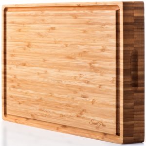 Cutting Board, Reversible with Juice Groove and Handles
