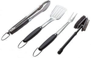 BBQ Grill Tool Set (Tongs, Spatula, Fork and Brush)