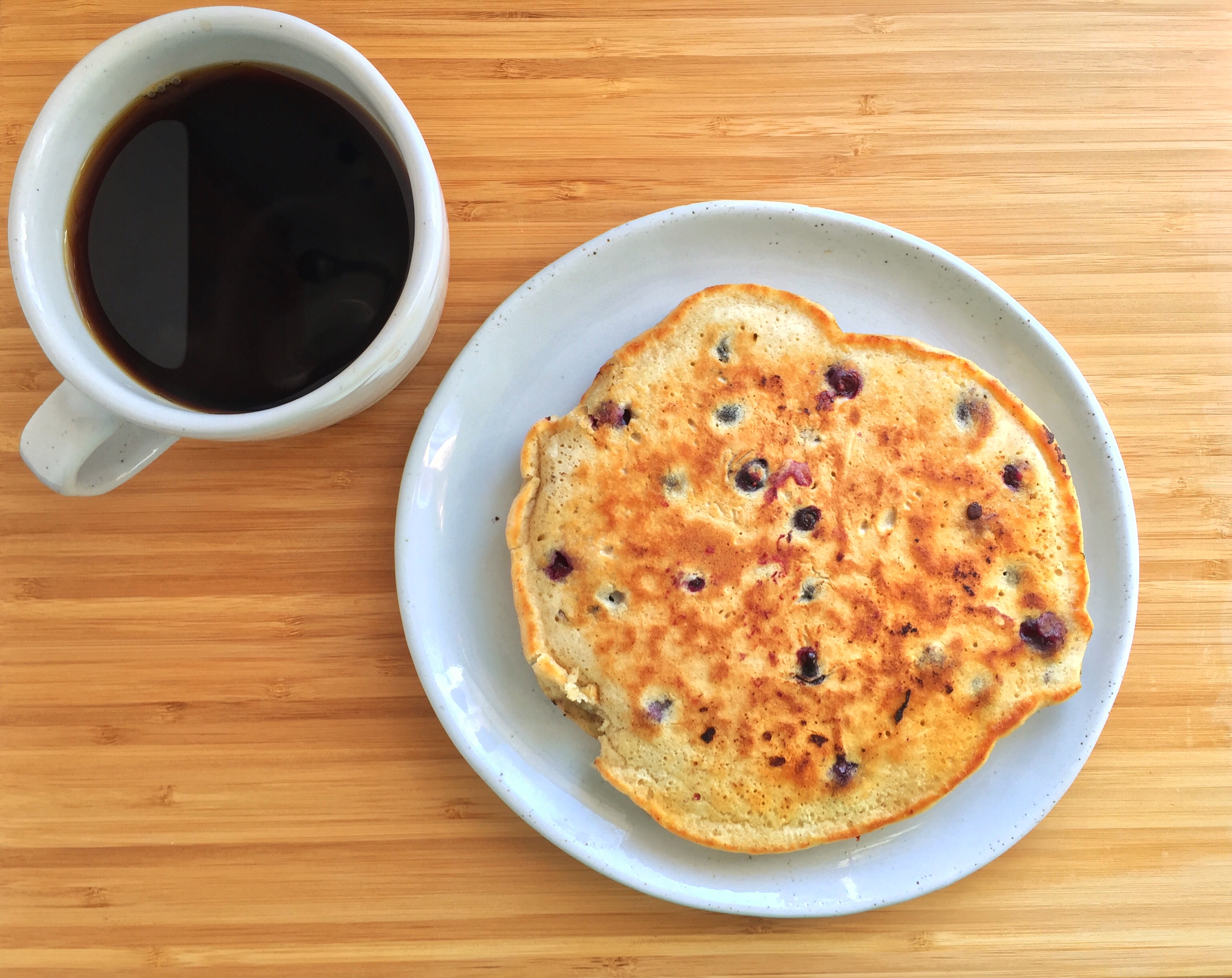 Honey Cinnamon Blueberry Pancakes