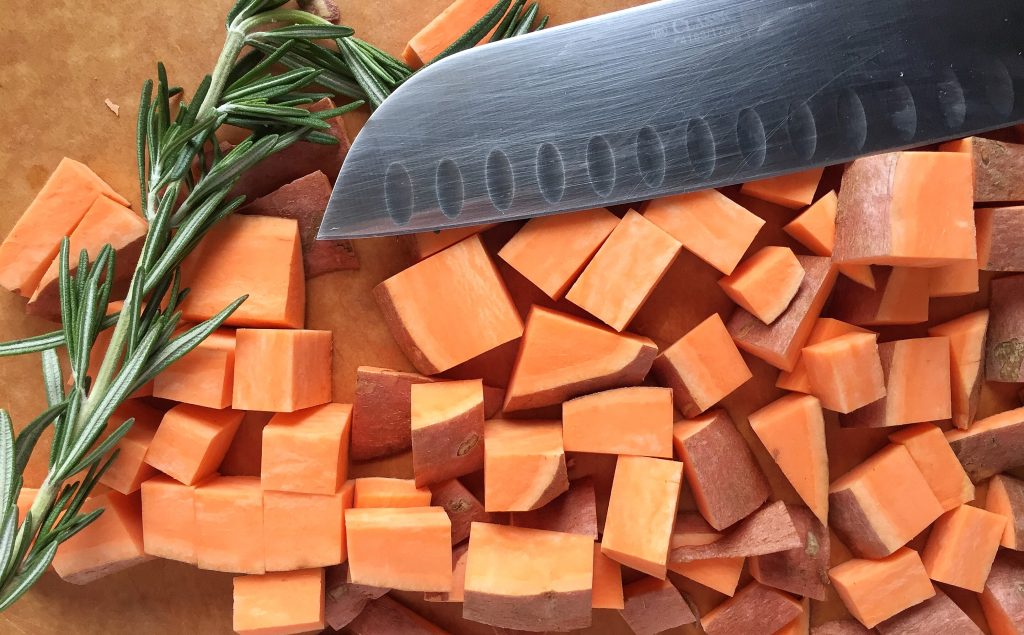 Braised Guinness Lamb Chops and Rosemary Sweet Potatoes