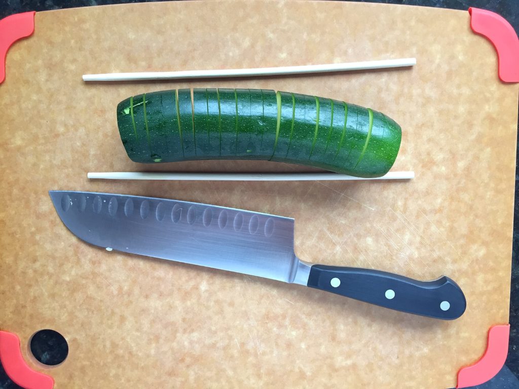 Baked Hasselback Zucchini Cut