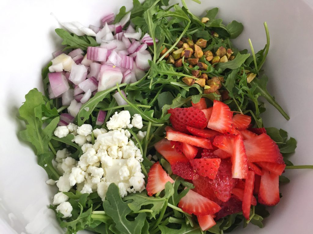 Spring Arugula Salad Close Up