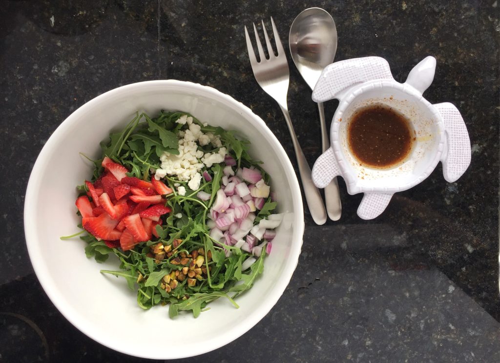 Spring Arugula Salad with Dressing