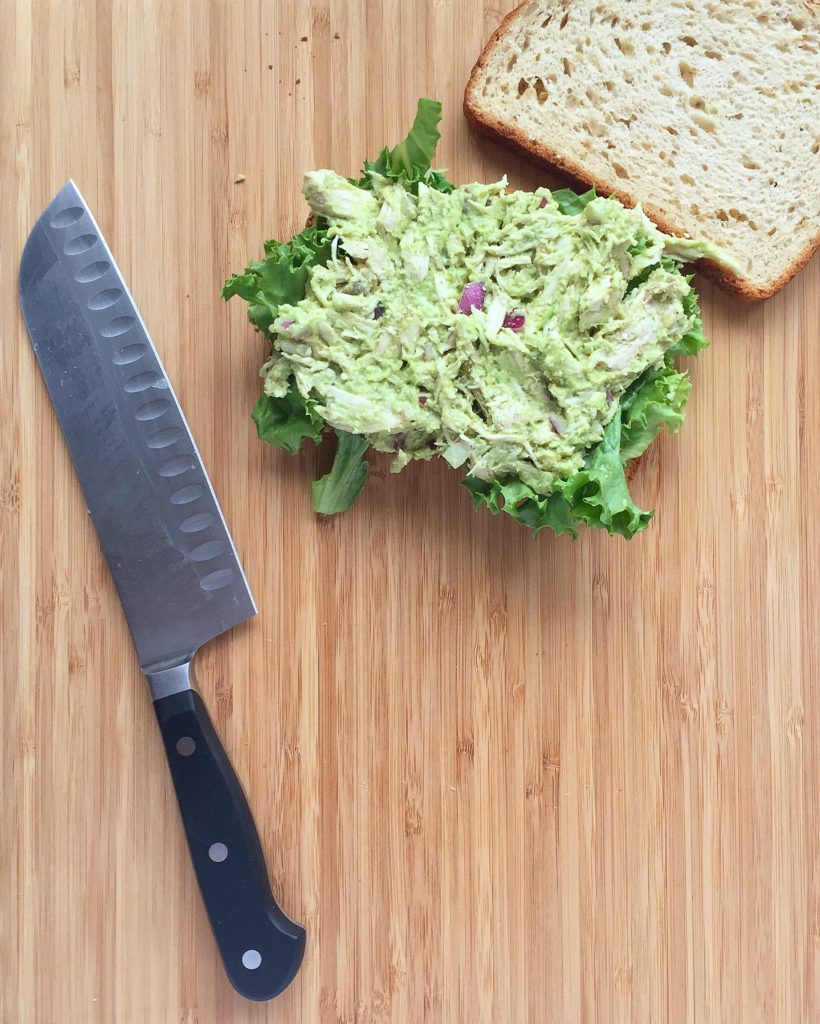 Slow Cooker Avocado Chicken Salad Sandwich