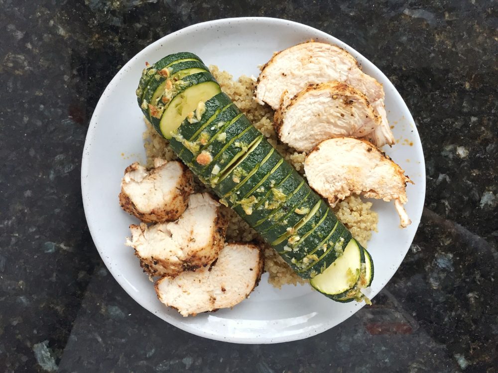 Baked Hasselback Zucchini