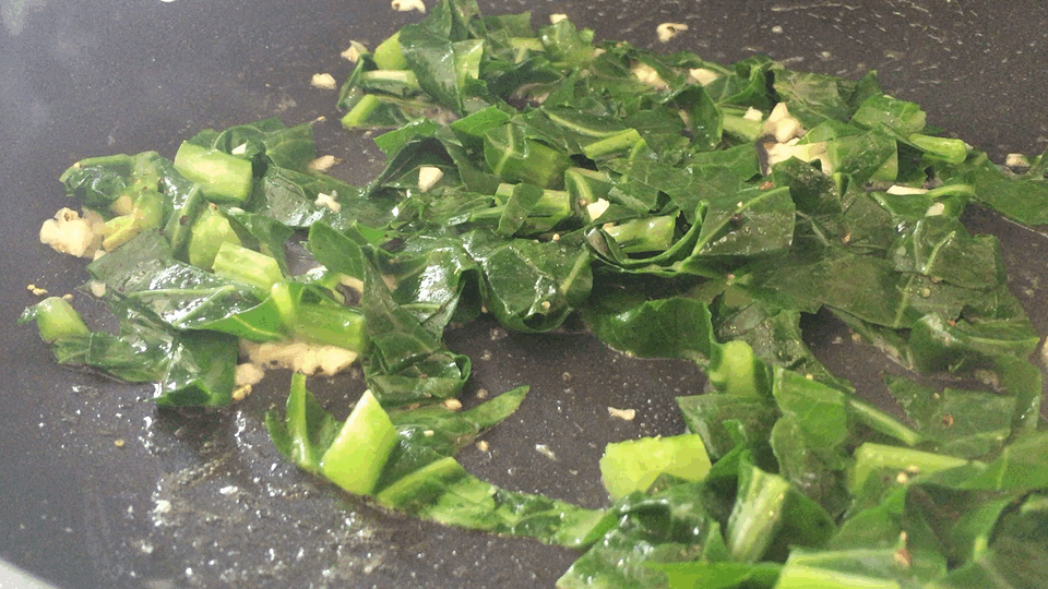Blanched Swiss Chard Cooking