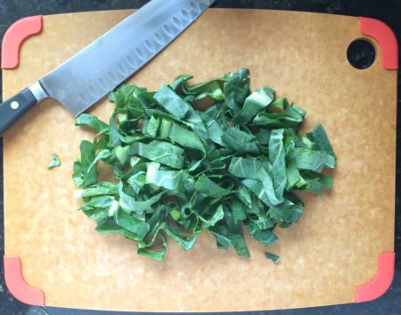 Blanched Swiss Chard Chopped