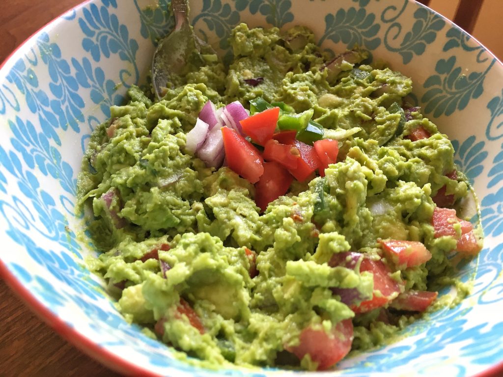 Easy Chunky Guacamole Close Up