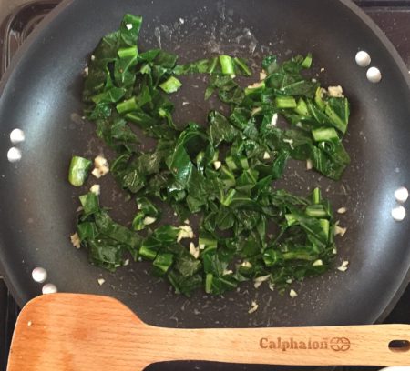 Blanched Swiss Chard Saute