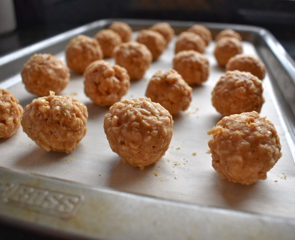 No Bake Peanut Butter Balls Close Up