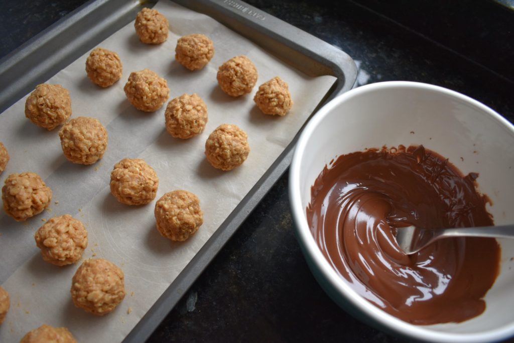 No Bake Peanut Butter Balls Chocolate Prep