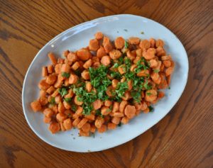 Roasted Tahini Ginger Carrots