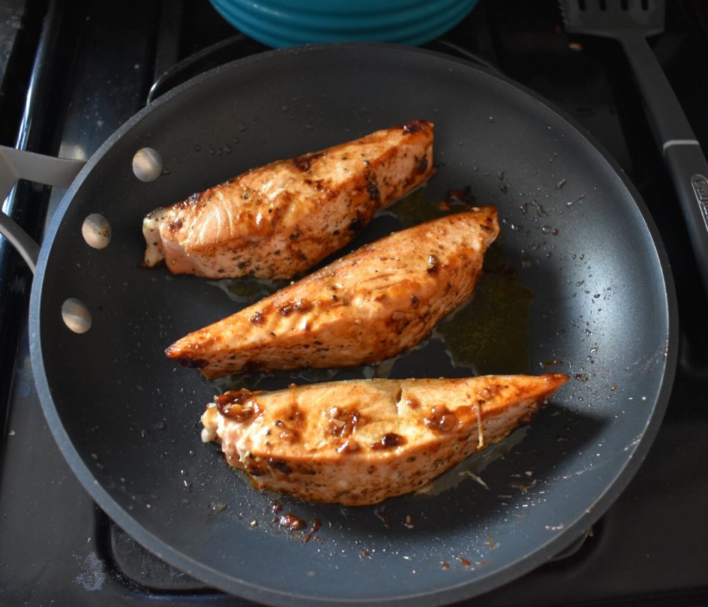 Pan Seared Salmon with Soy Ginger Glaze Flipped