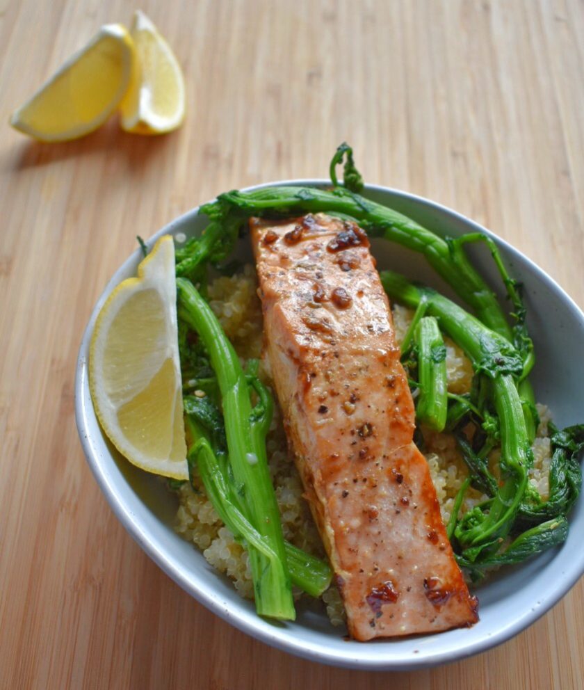 Pan Seared Salmon with Soy Ginger Glaze