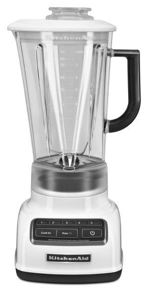 KitchenAid KSB1575WH 5-Speed Diamond Blender with 60-Ounce BPA-Free Pitcher - White