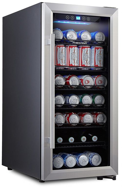 96 Can Built-in or Free Standing Beverage Fridge with Glass Door