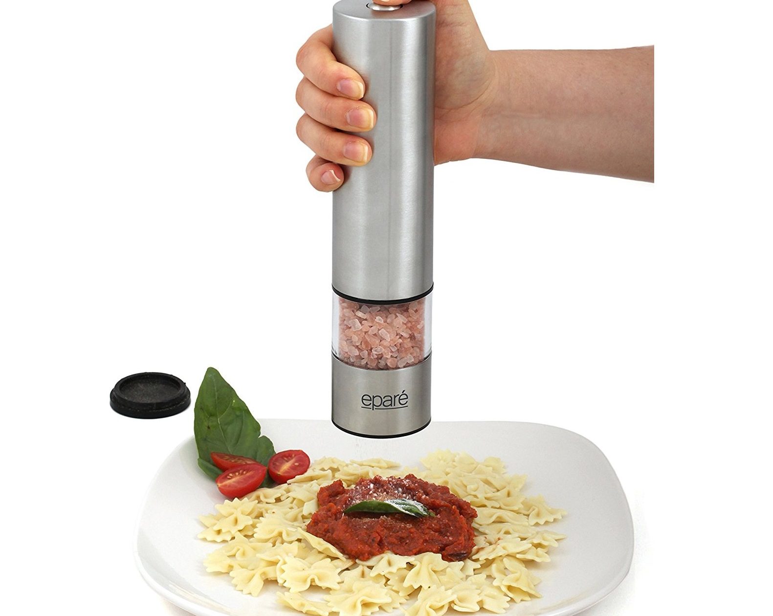 12. Eparé Salt or Pepper Grinder, Adjustable Ceramic Grinders for Pink Himalayan Sea Salts & Black Peppercorns