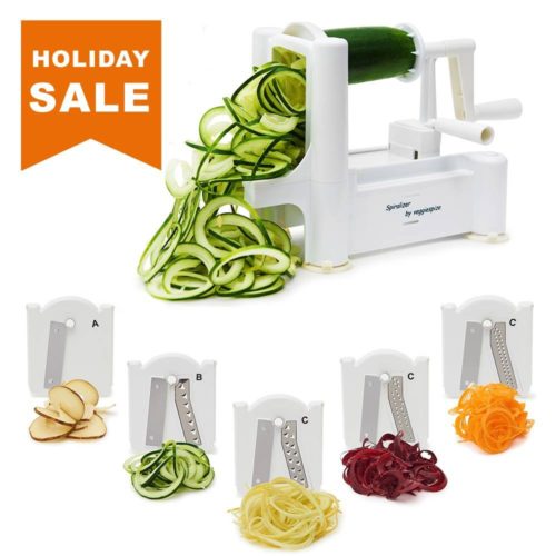 5 Blade Spiralizer - Spiral Slicer, Vegetable Maker, Shredder