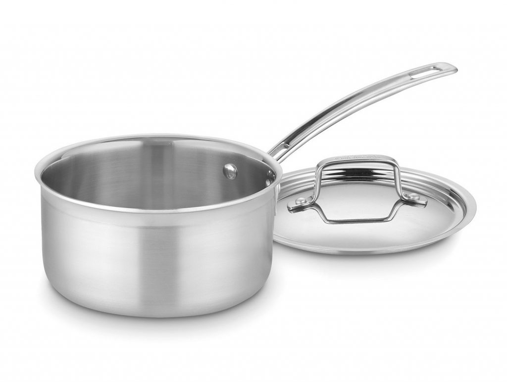 5. Cuisinart MCP19-18N MultiClad Pro Stainless Steel 2-Quart Saucepan with Cover