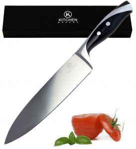 7. CUTTING 8 Inch Chef Knife ~ Best Value ~ Imagine Your Japanese High Carbon Steel Cooking Knive Slicing Thru Veggies And Meat Like Butter as You’re Chopping, Carving & Impressing Your Friends