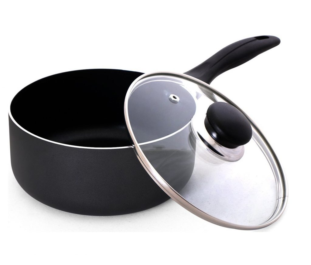 8. 2 Quart Nonstick Saucepan with Glass Lid - Multipurpose Use for Home Kitchen or Restaurant - Utopia Kitchen