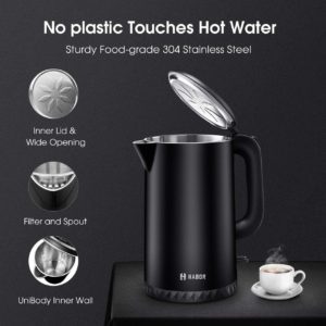 1500W Fast Boiling Coffee Pot & Tea Kettle, Auto Shut-Off & Boil Dry Protection