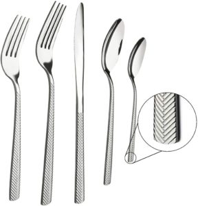 black plastic utensils