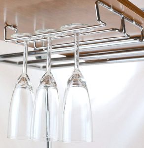 Chrome wine glass hanger