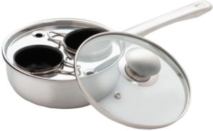 ExcelSteel Egg Poacher, 2 Cup, Stainless