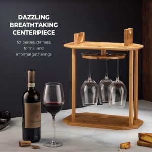 360° Swivel Free Standing Wine Glass Rack