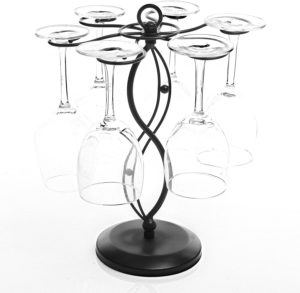 Wine Glass Cup Holder with 6 Hooks