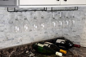 Wine Glass Hanger Rack Under Cabinet Kitchen Bar